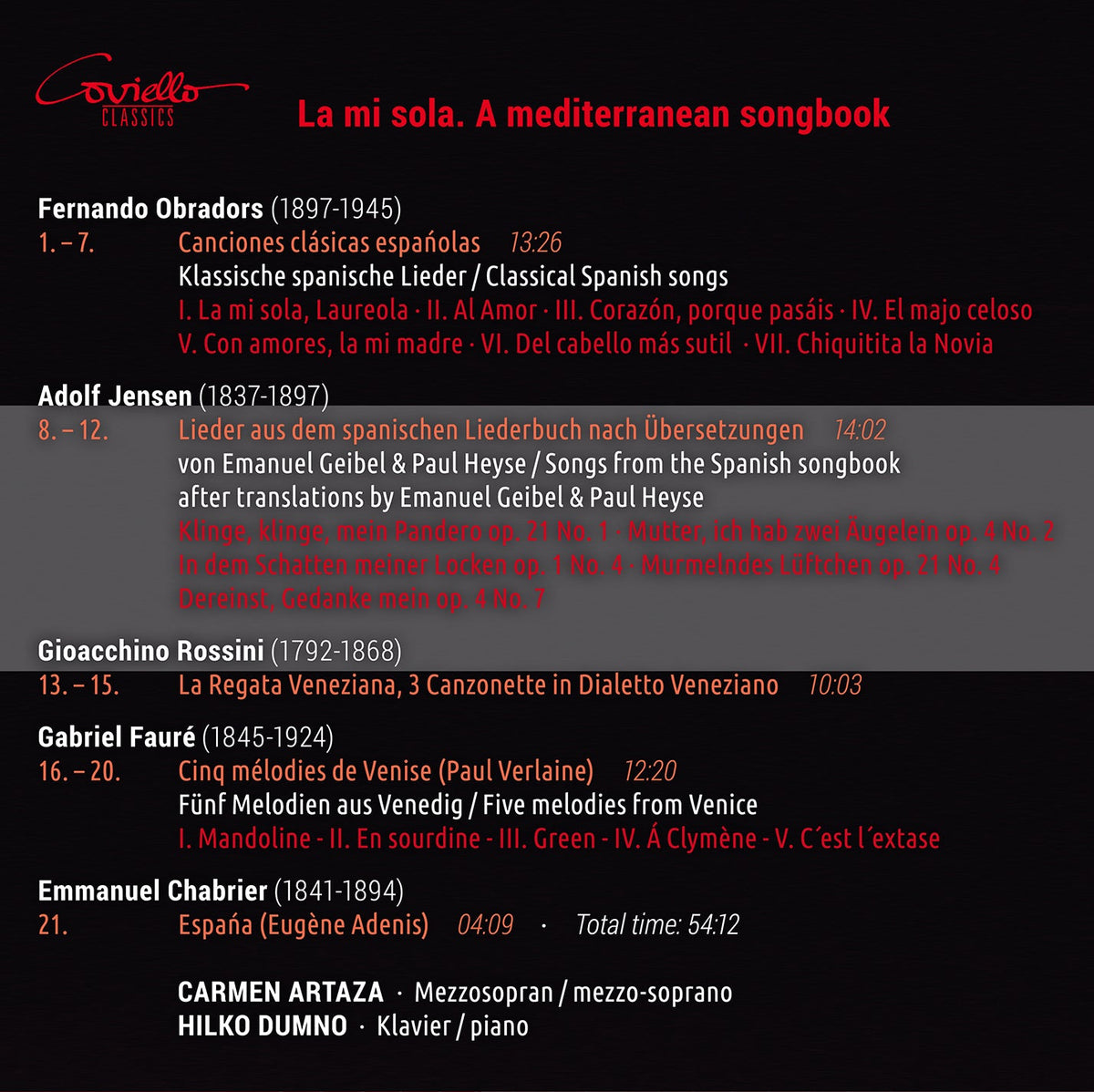 La mi sola - A Mediterranean Songbook