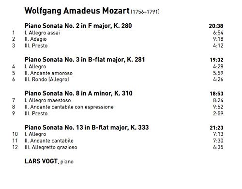 Mozart: Piano Sonatas Nos. 2, 3, 8 & 13