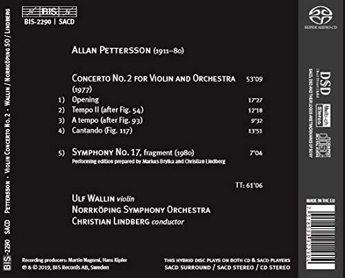 Pettersson: Violin Concerto No. 2 - Symphony No. 17