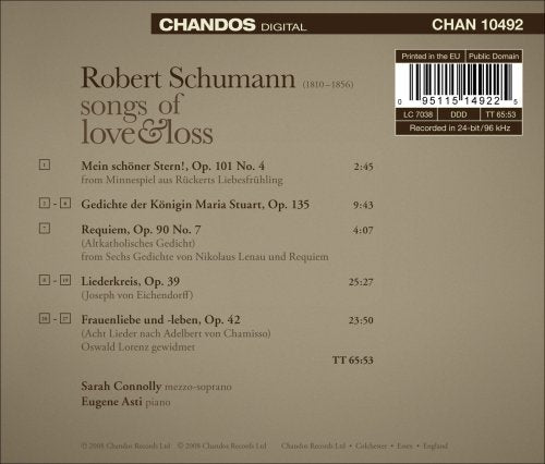 SCHUMANN, R.: Gedichte der Konigin Maria Stuart / Liederkrei