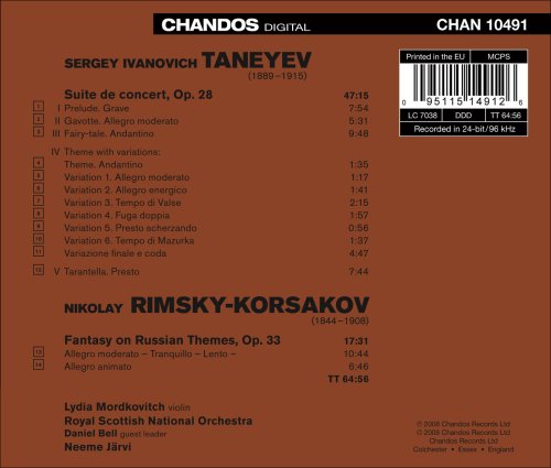 Taneyev, S.I.: Suite De Concert / Rimsky-Korsakov, N.A.: Fan