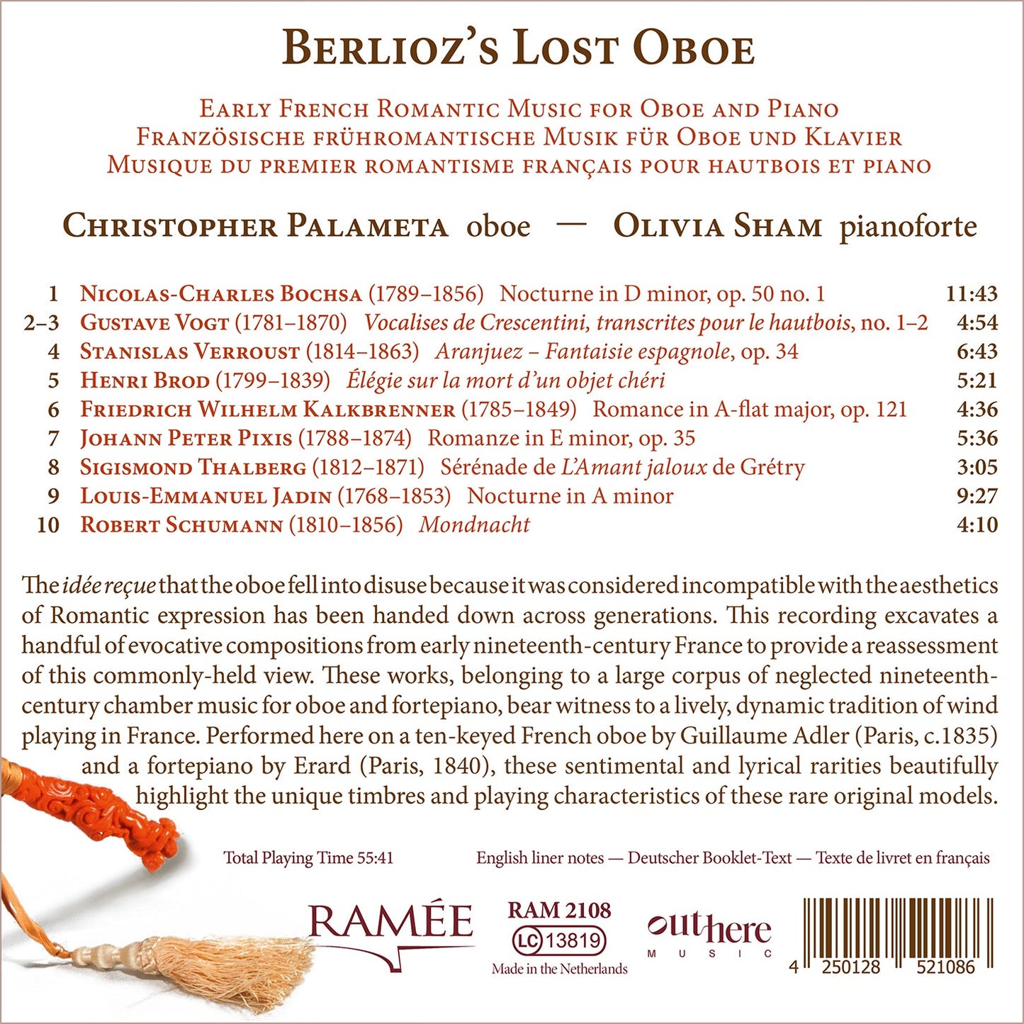 Berlioz's Lost Oboe - Early French Romantic Music For Oboe &