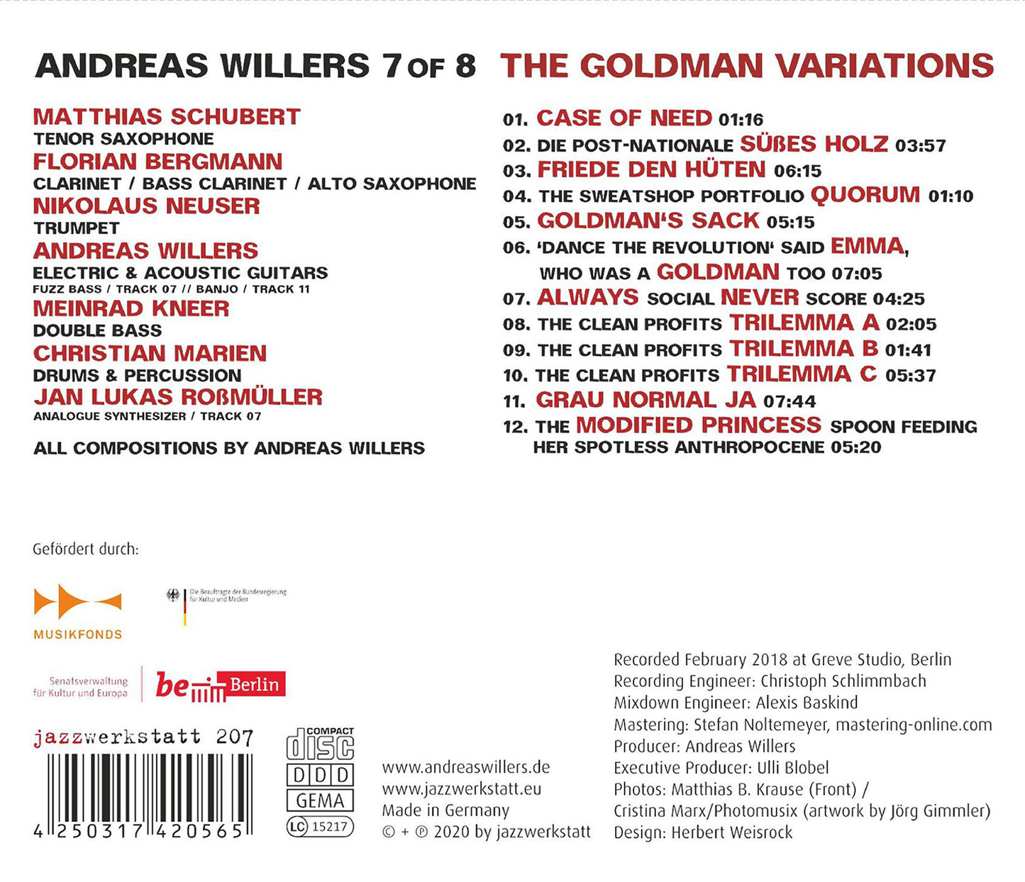 Willers: The Goldman Variations - 7 Of 8
