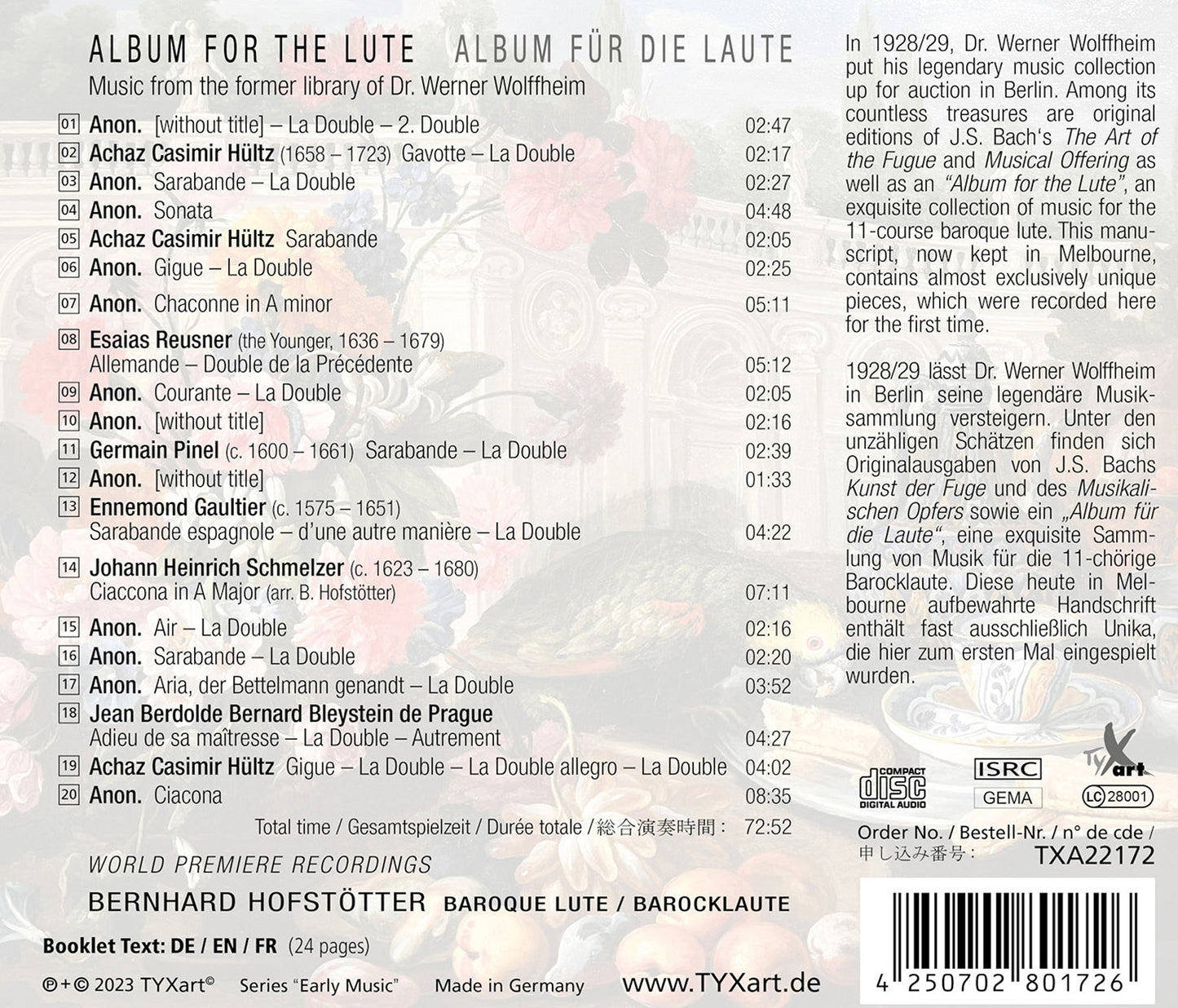 Album for the Lute - Music from the former library of Dr. We