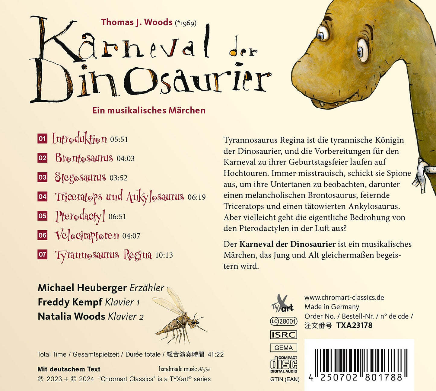 Woods: Karneval Der Dinosaurier (Ein Musikalisches Marchen)  Michael Heuberger, Freddy Kempf, Natalia Woods