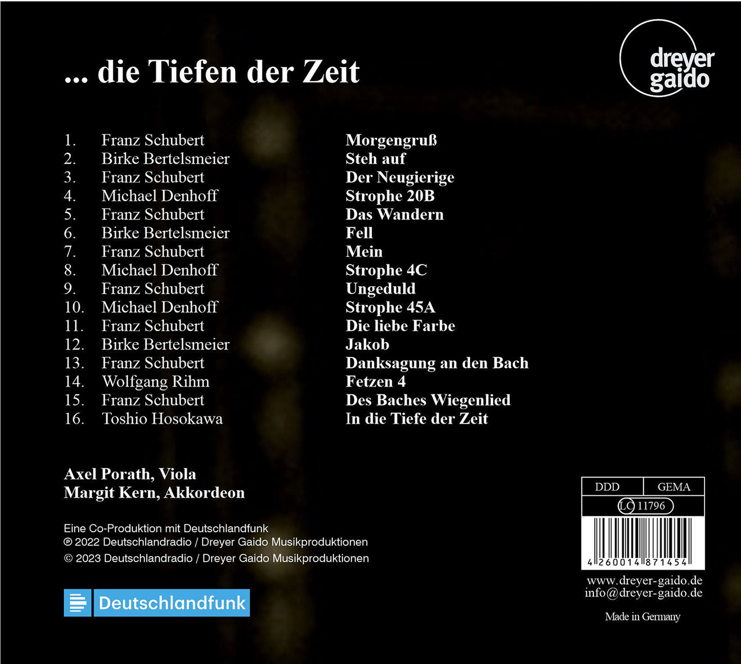 ... die Tiefen der Zeit - Works for Violin & Accordion