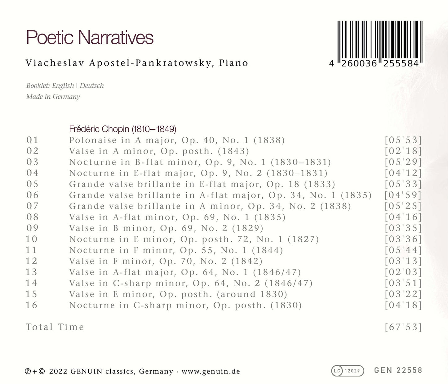 Chopin: Poetic Narratives