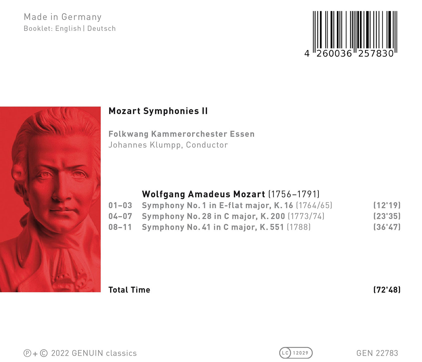 Mozart: Symphonies, Vol. 2 - Nos. 1, 28 & 41