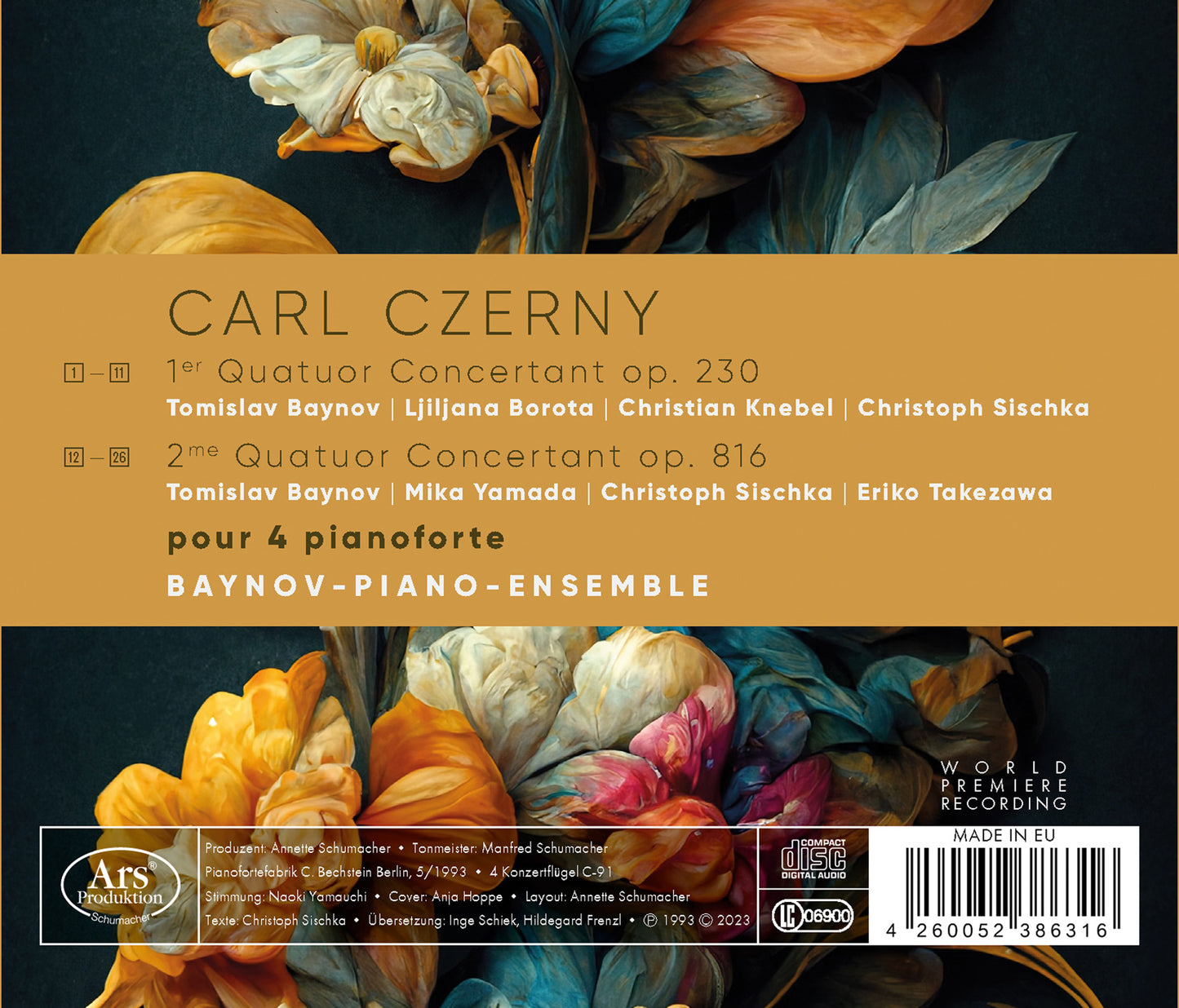 Czerny: Quatuors Concertants / Baynov Piano Ensemble