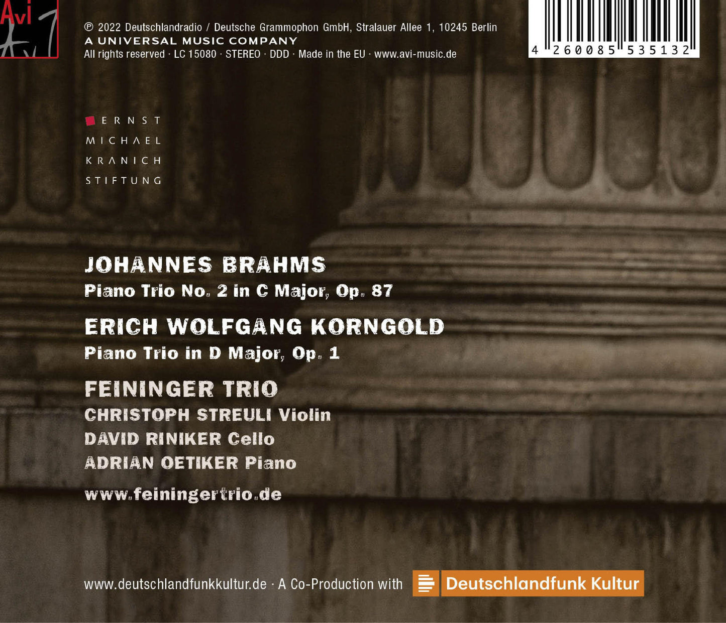 Brahms & Korngold: Piano Trios