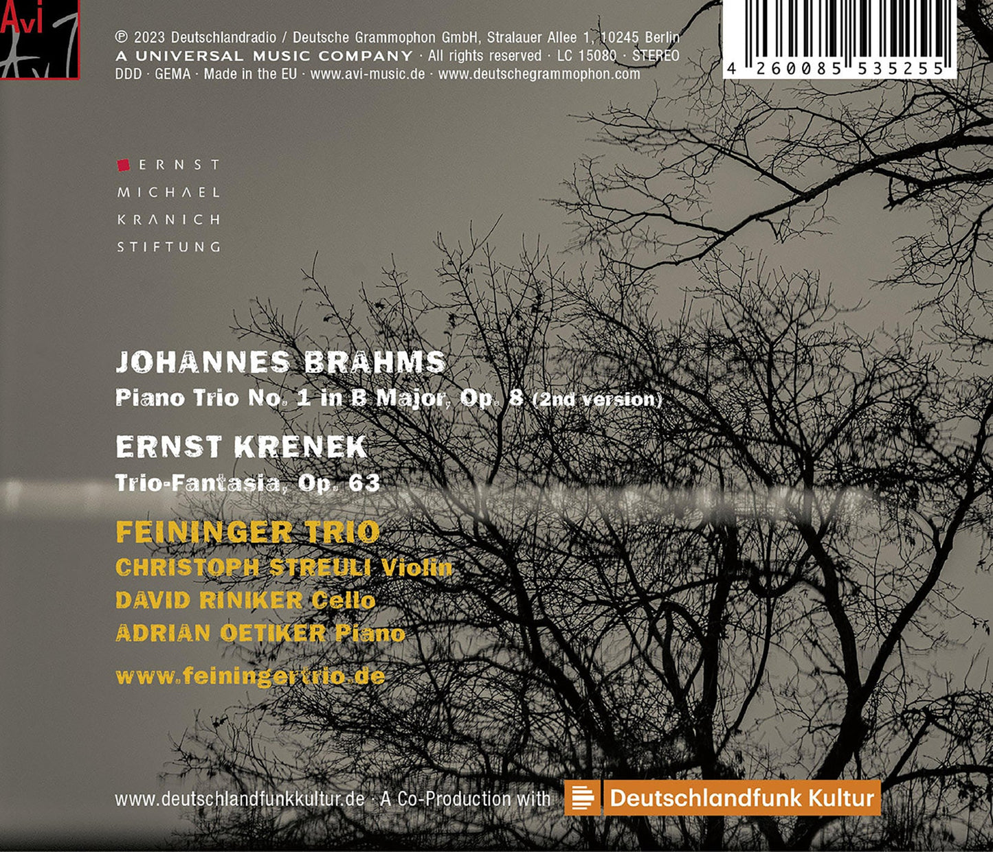 Brahms & Krenek: Piano Trios