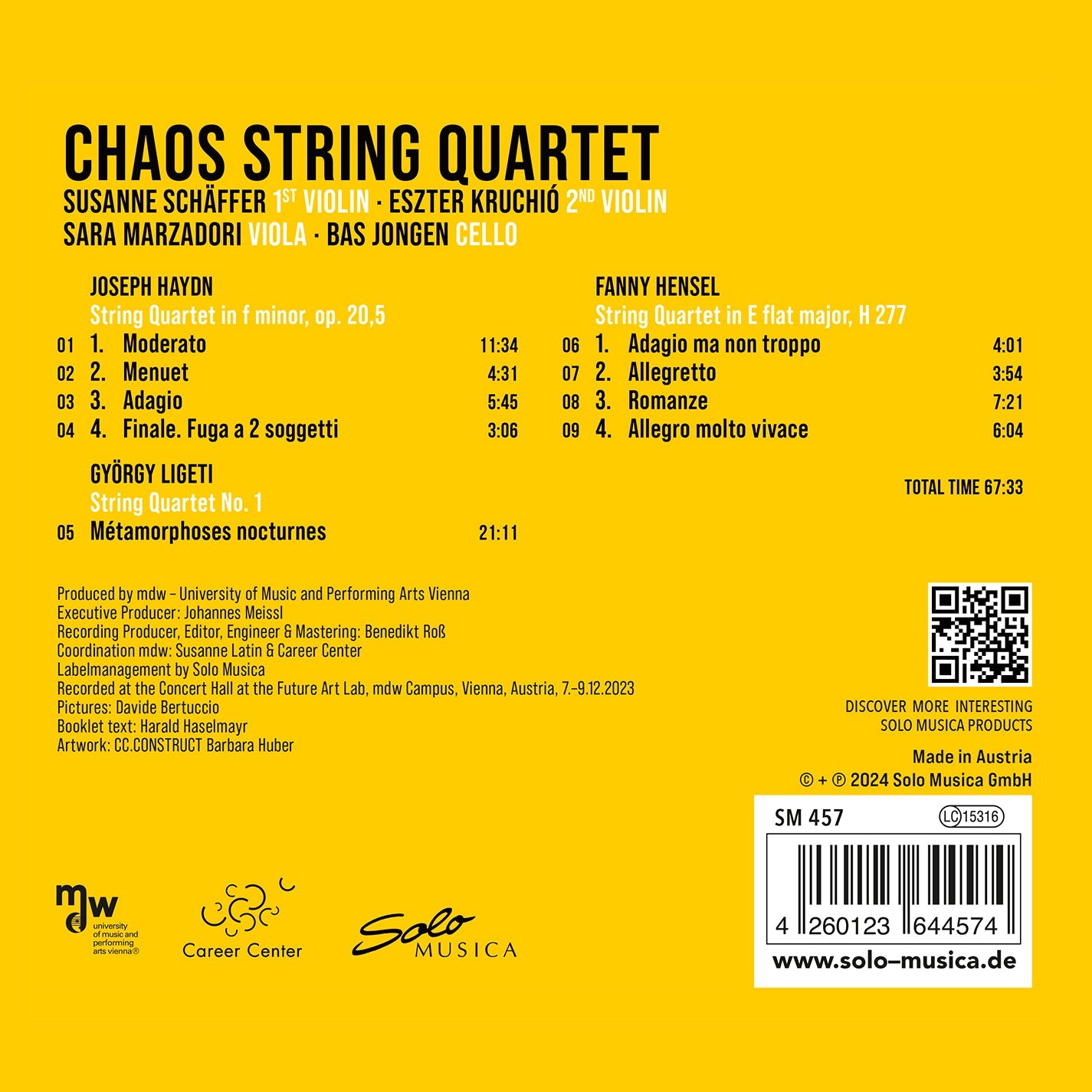 Haydn, Ligeti & Hensel  Chaos String Quartet