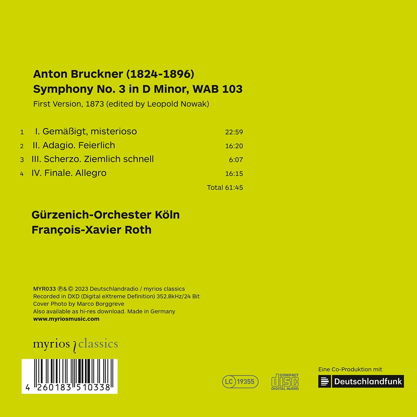 Bruckner: Symphony No. 3 In D Minor, Wab 103