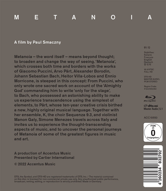 Metanoia –  A Music Documentary  K, Paul Smaczny, Simone Menezes