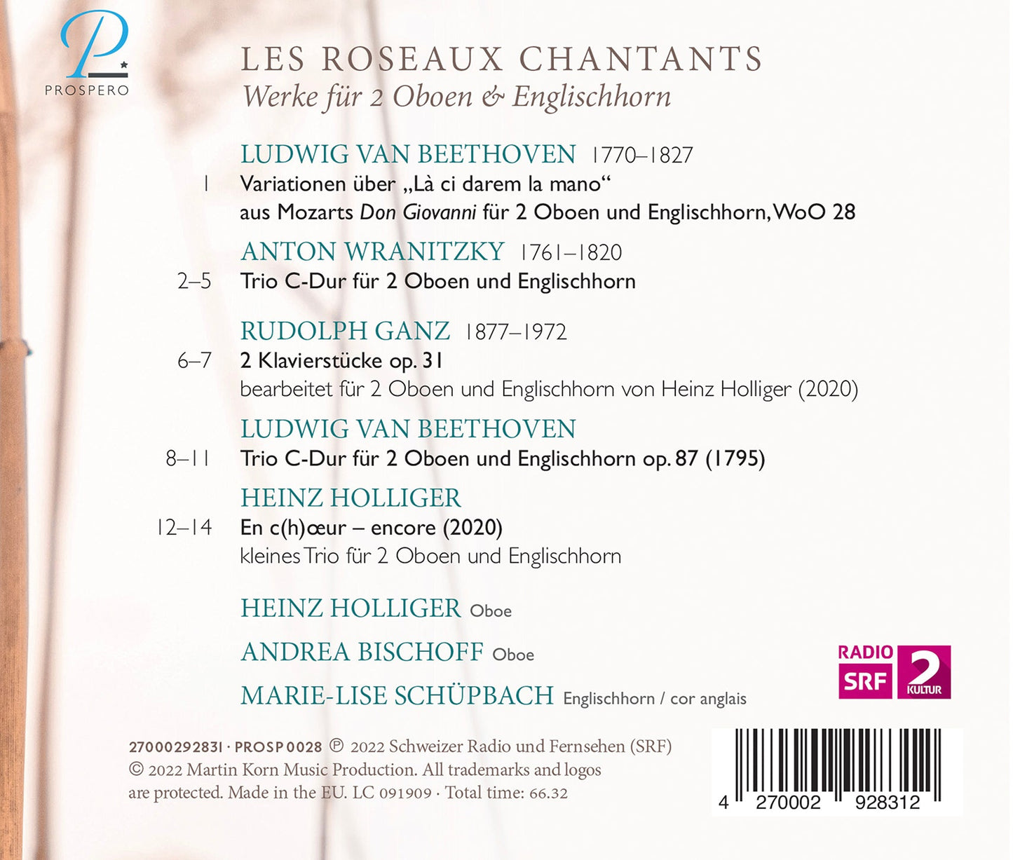 Holliger: Works for 2 Oboes & Cor Anglais