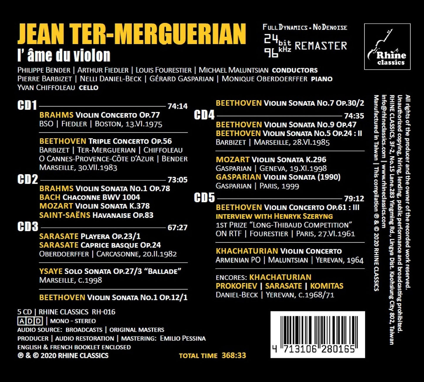 l’ ame du violon (5 CD-Box)