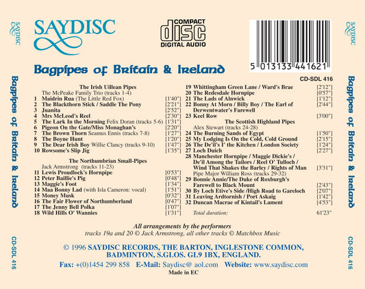 Bagpipes Of Britain And Ireland - The Irish Uillean Pipes  Various
