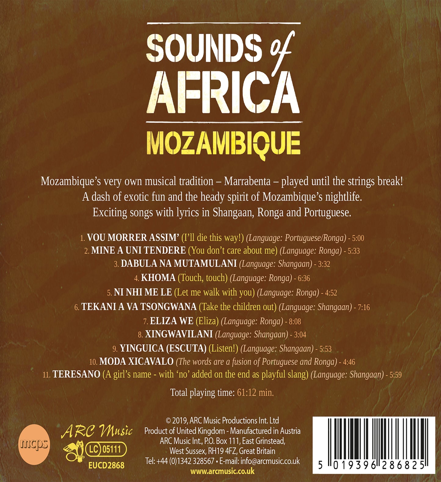 Sounds Of Africa: Mozambique  Yinguica