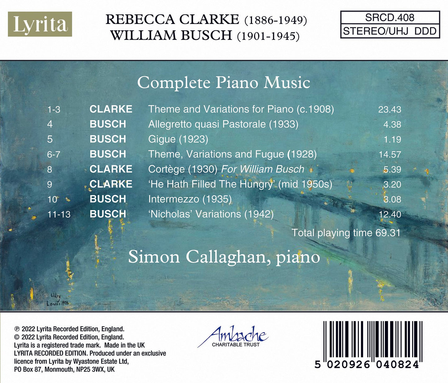 Clarke & Busch: Complete Piano Music