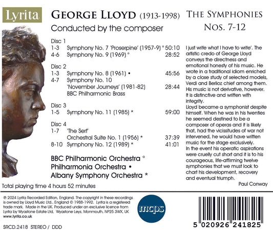 Lloyd: The Symphonies Nos. 7-12 Bbc Philharmonic, Philharmonia Orchestra, Albany Symphony Orchestra
