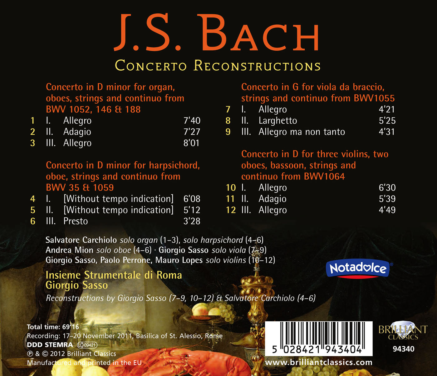 Bach: Concerto Reconstructions
