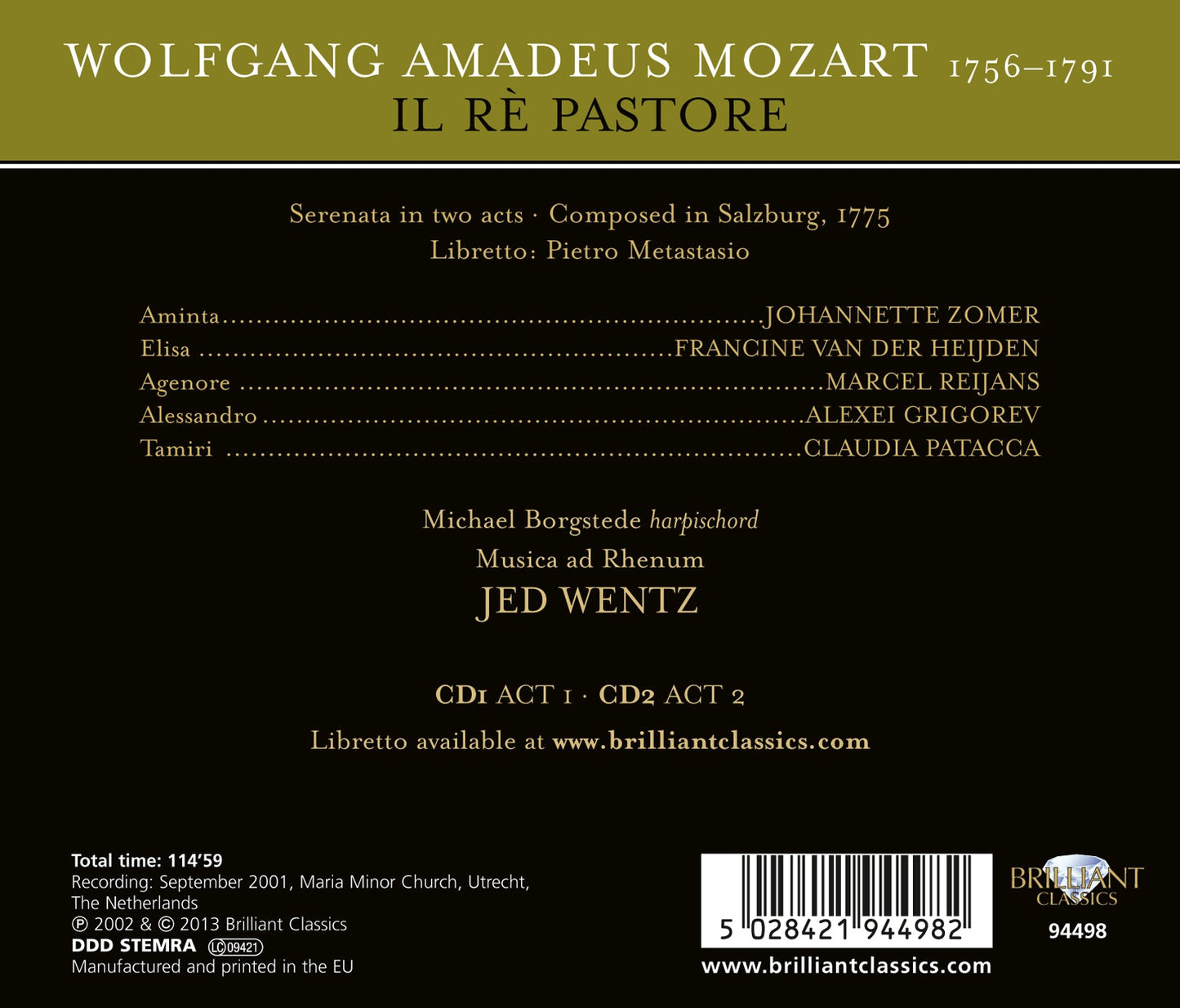 Mozart: Il re pastore