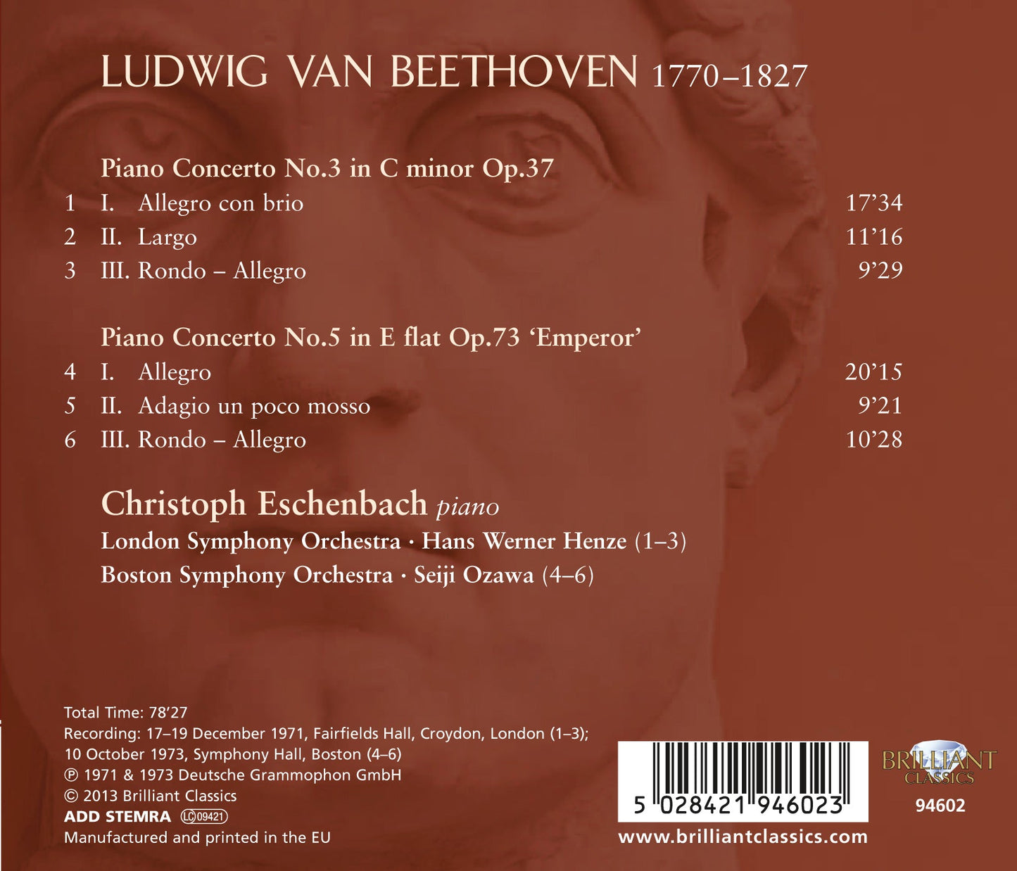 PIANO CONCERTO 3 & 5 EMPEROR