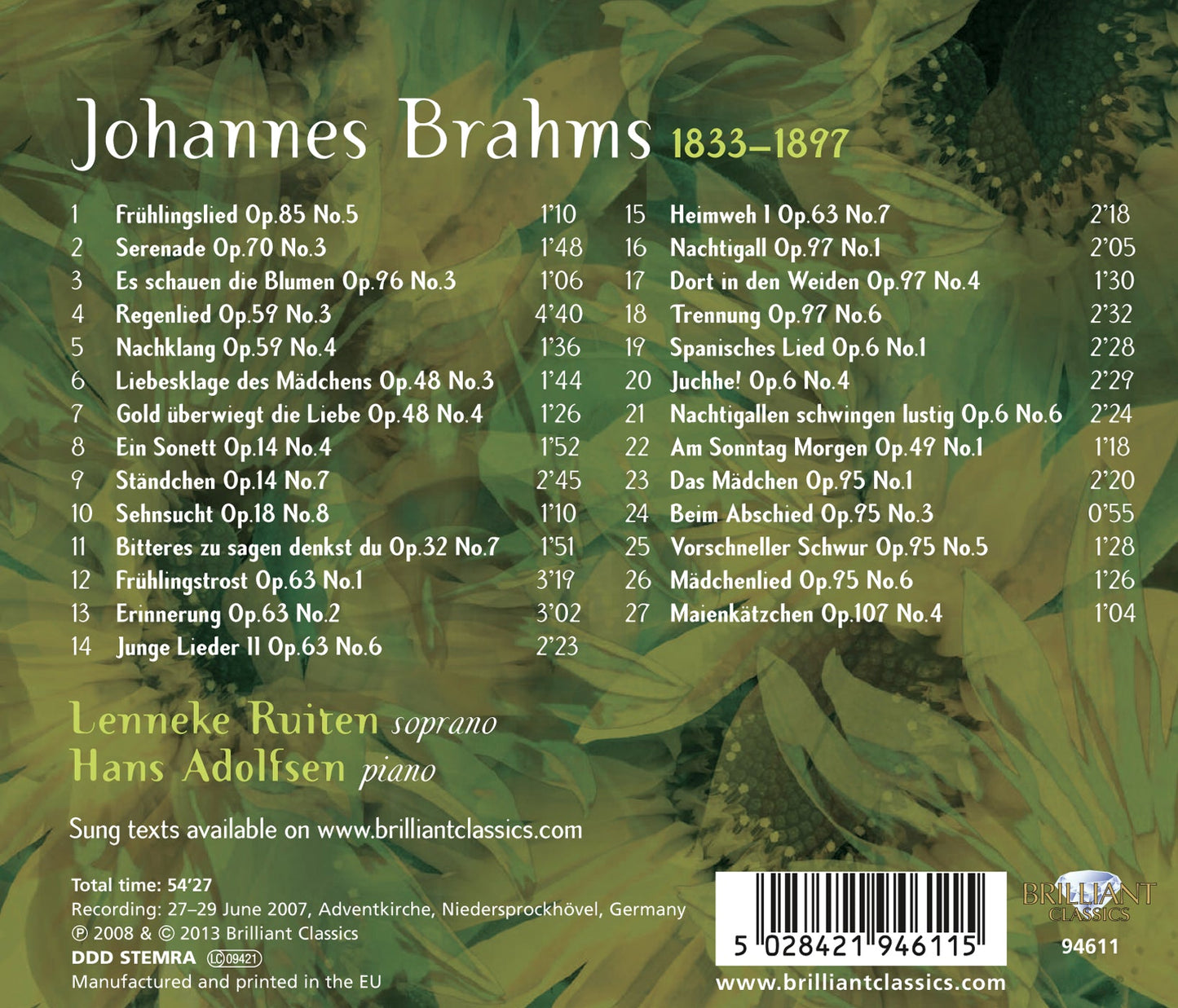 Brahms: Lieder