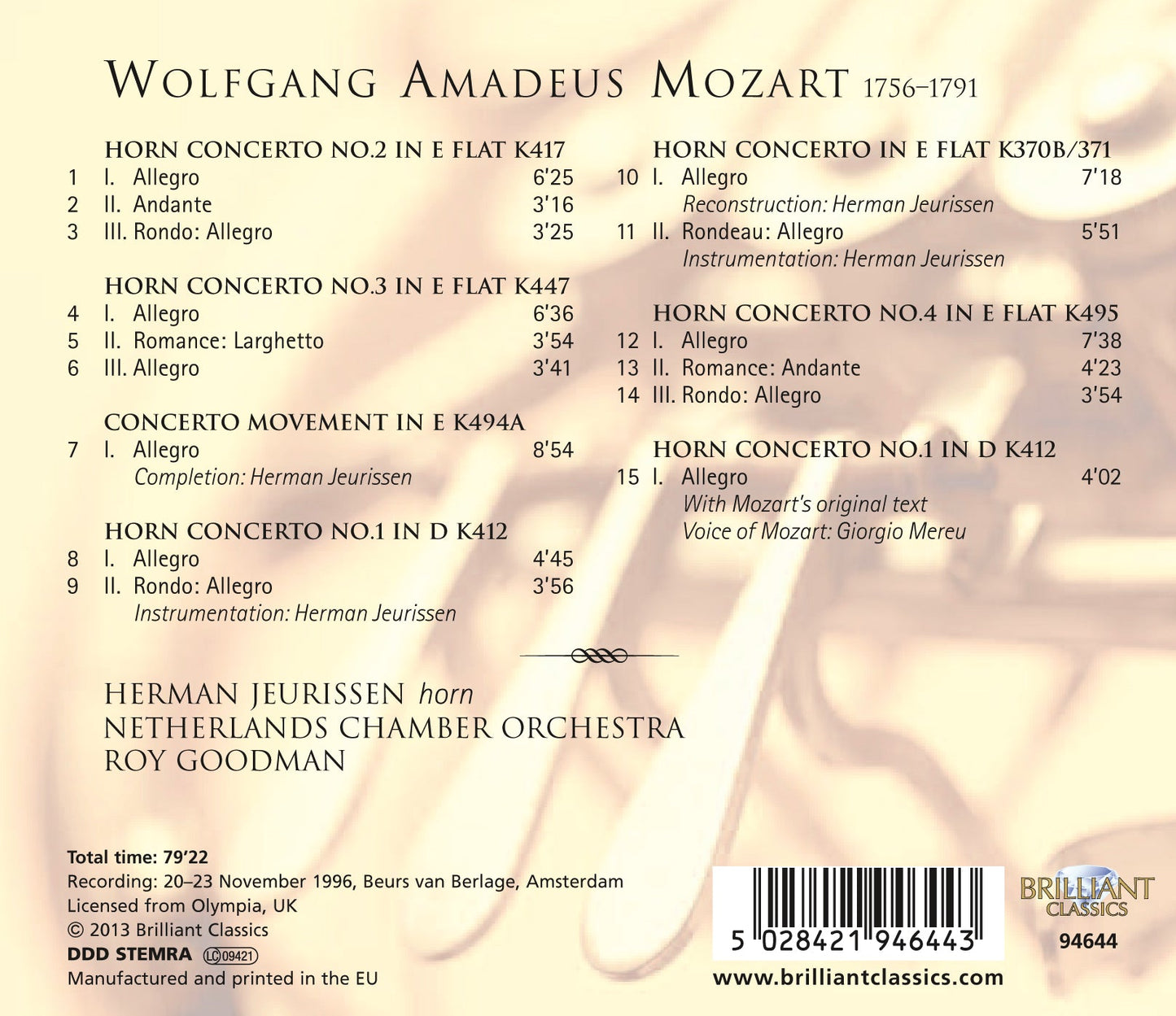 Mozart: Horn Concertos