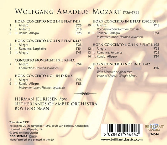 Mozart: Horn Concertos