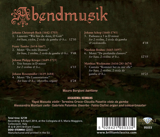 Abendmusik: Cantatas for Solo Bass