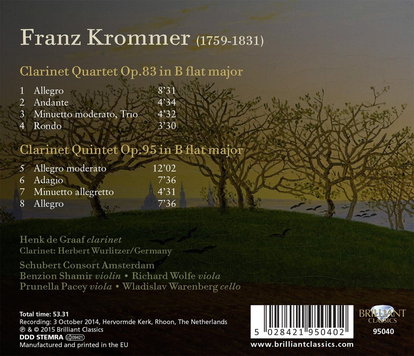 Krommer: Clarinet Quartet, Op. 83 - Quintet, Op. 95