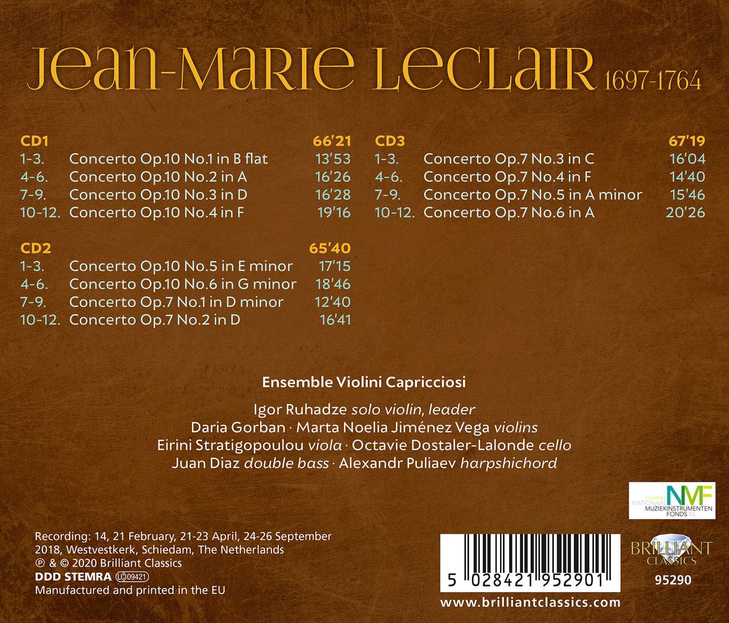 Jean Marie Leclair (Complete Violin Concertos)