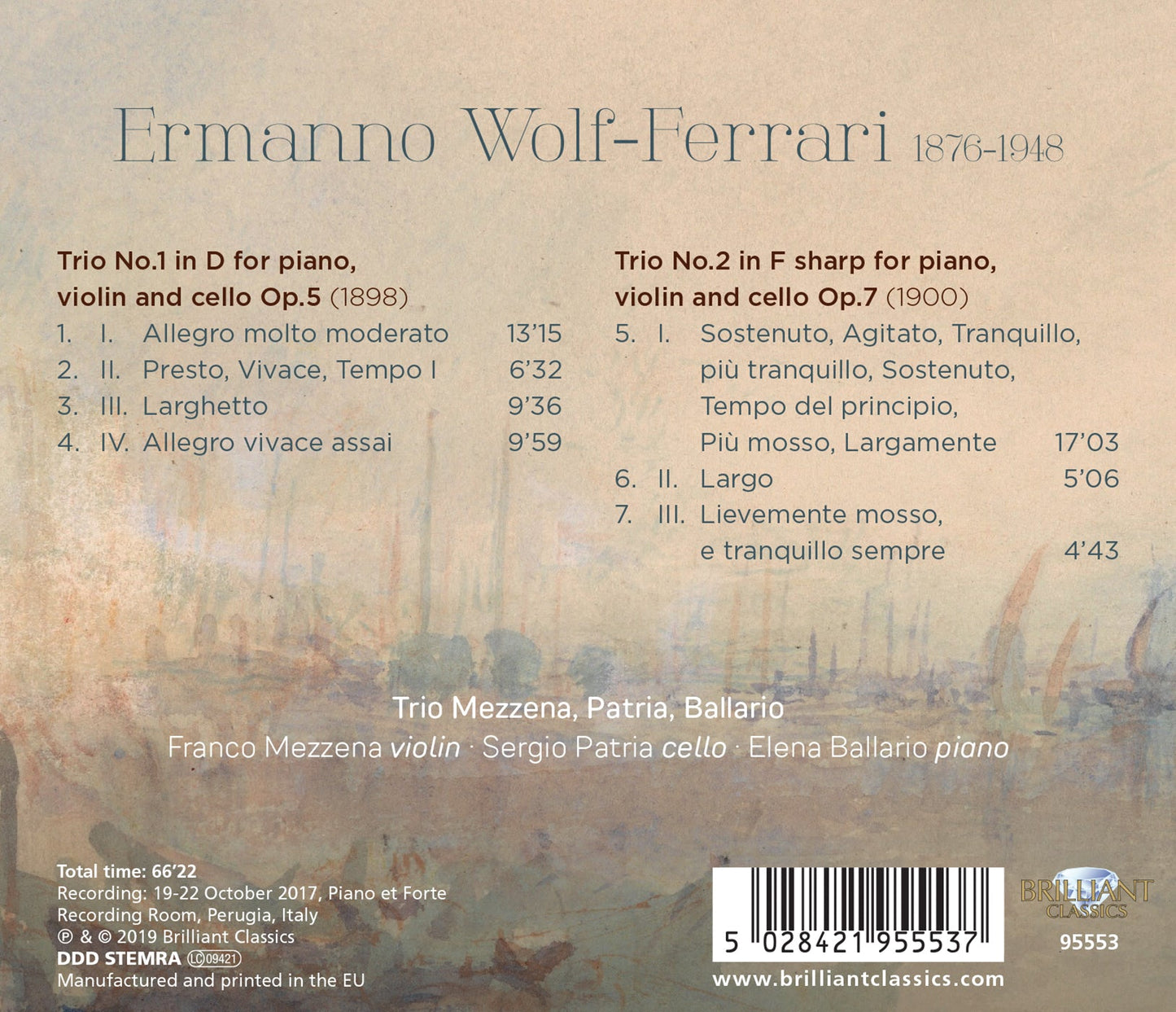 Wolf-Ferrari Piano Trios