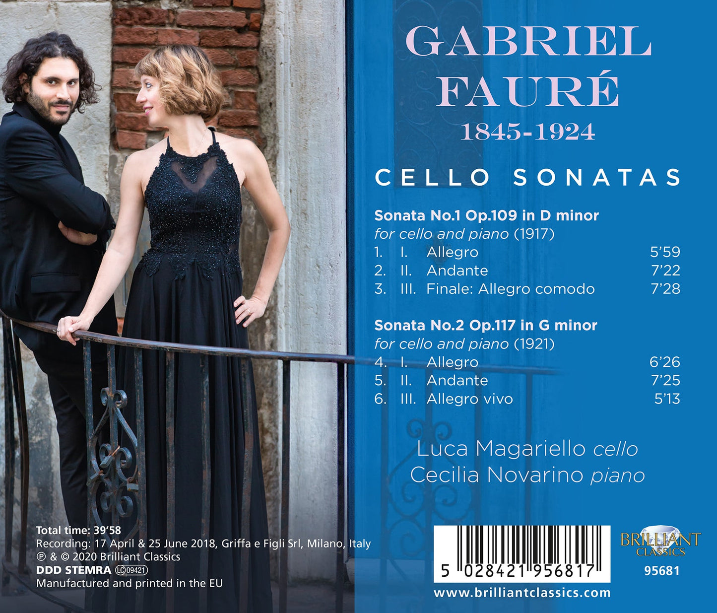 Faure: Cello Sonatas
