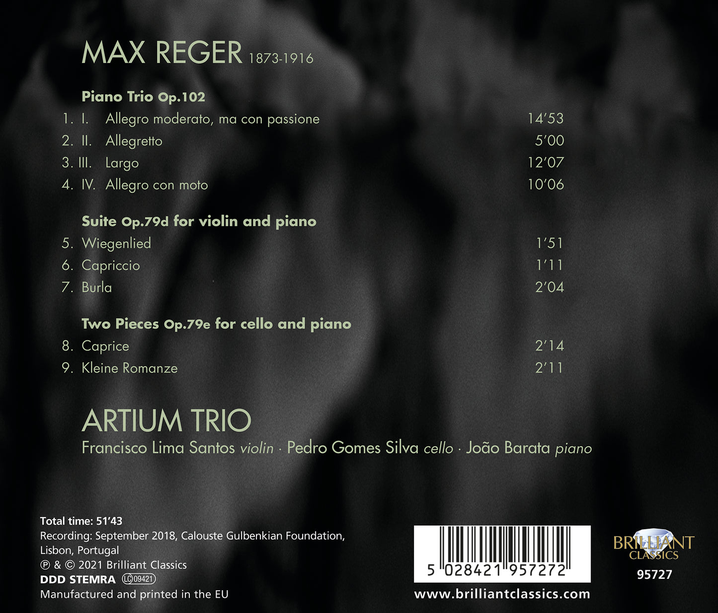 Reger: Piano Trio