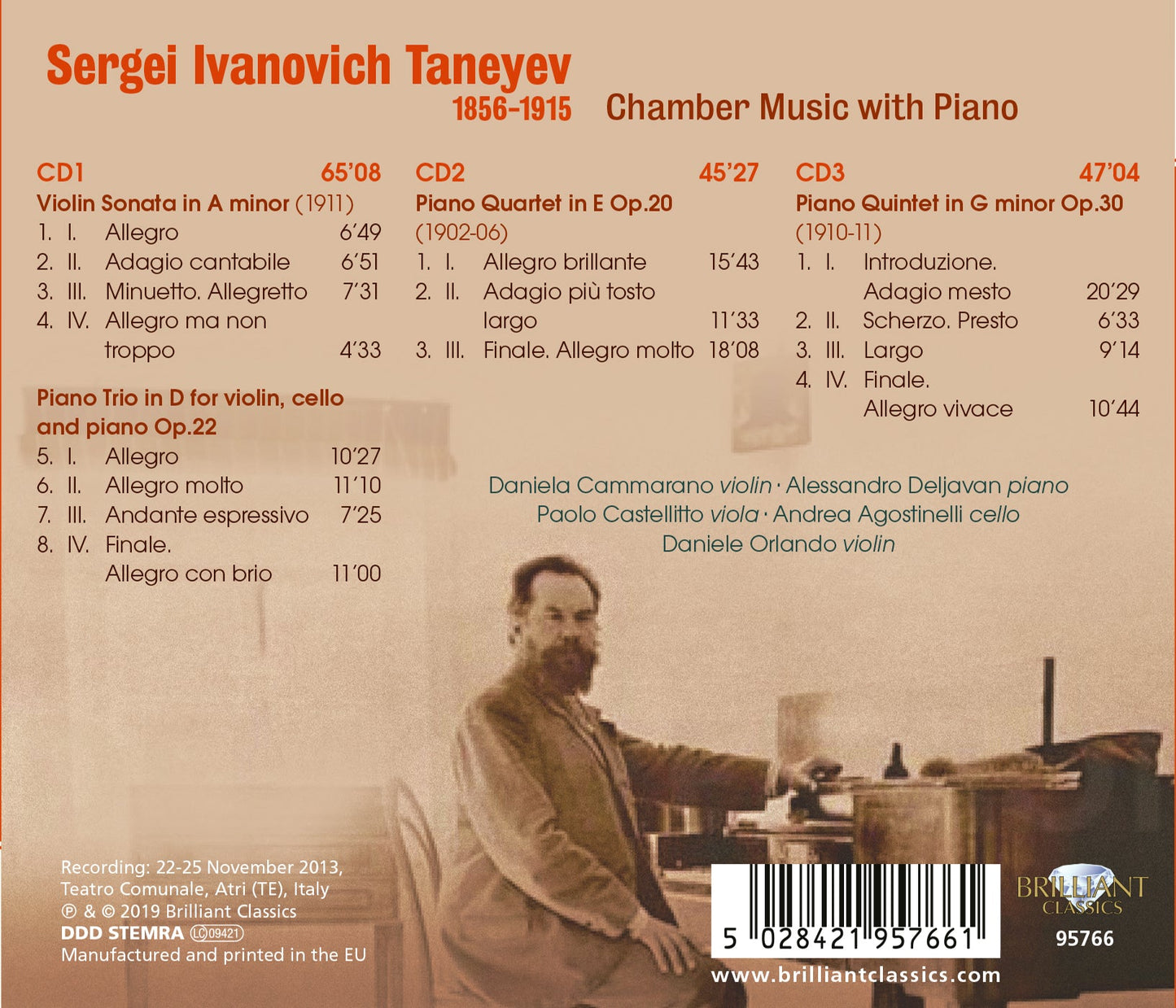 Taneyev: Chamber Music with Piano