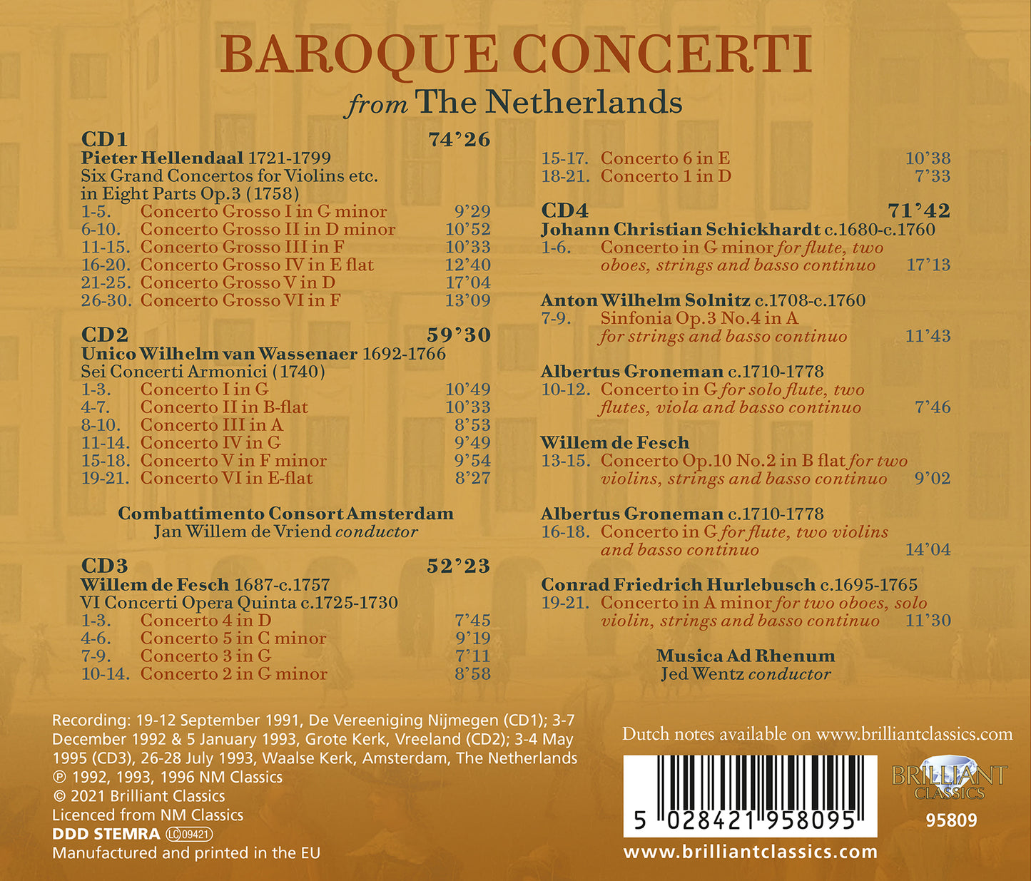 Baroque Concerti From The Netherlands