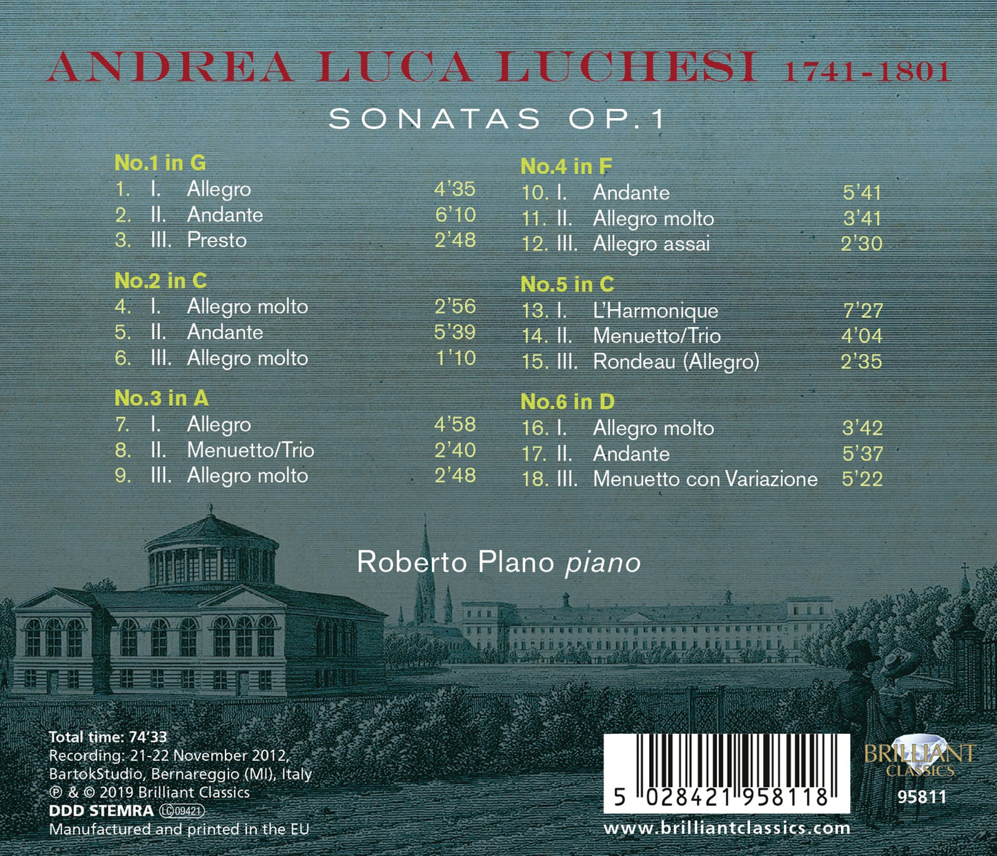 Lucchesi: Sonatas, Op. 1