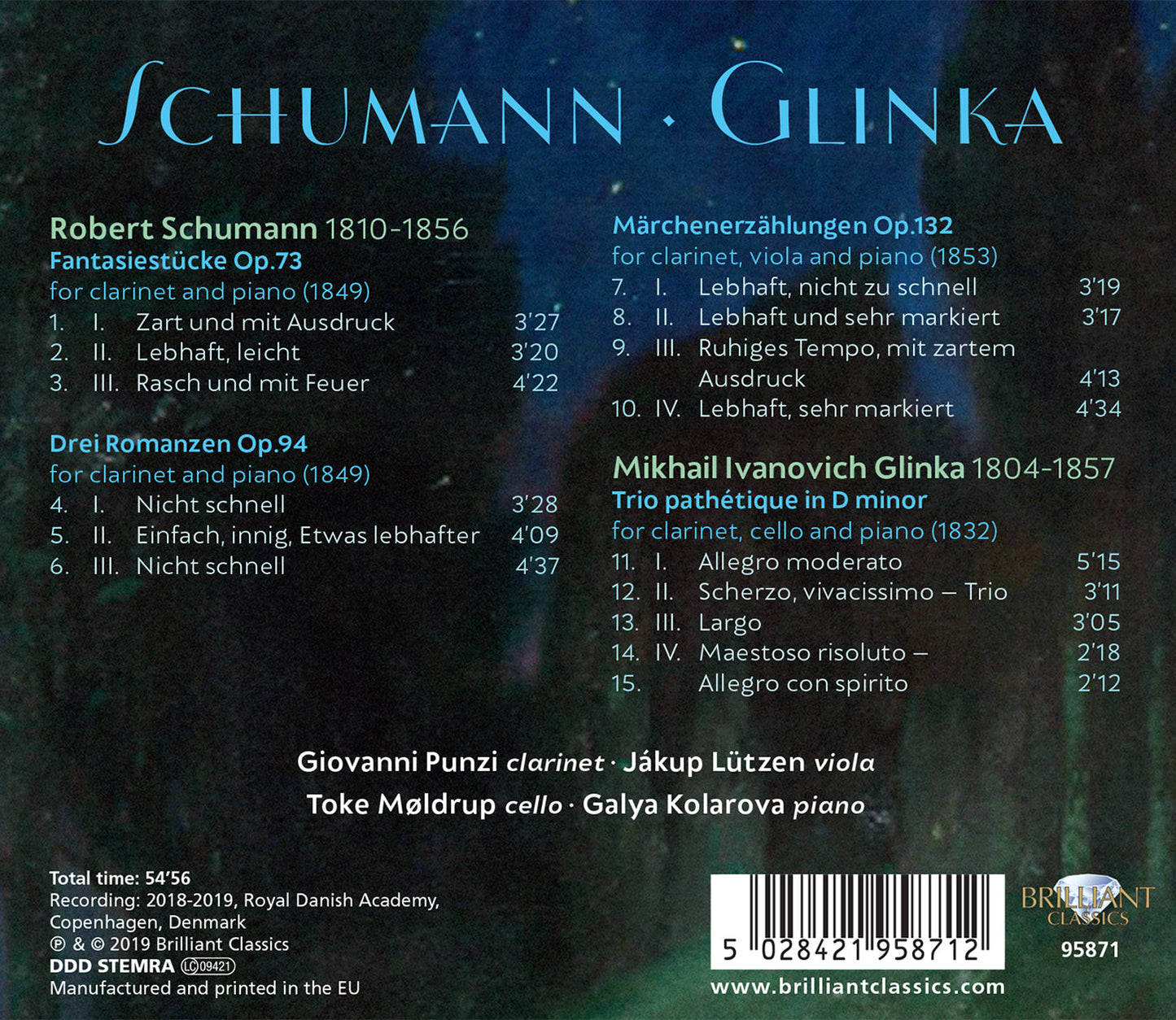 Schumann: Fantasiestücke , Op. 73 - Drei Romanzen, Op. 94 -