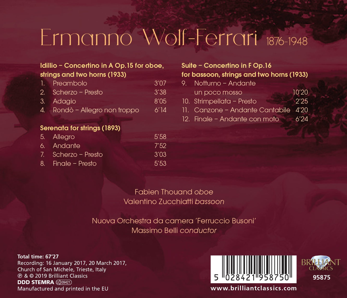 Wolf-Ferrari: Idillio-concertino - Serenata - Suite-concerti