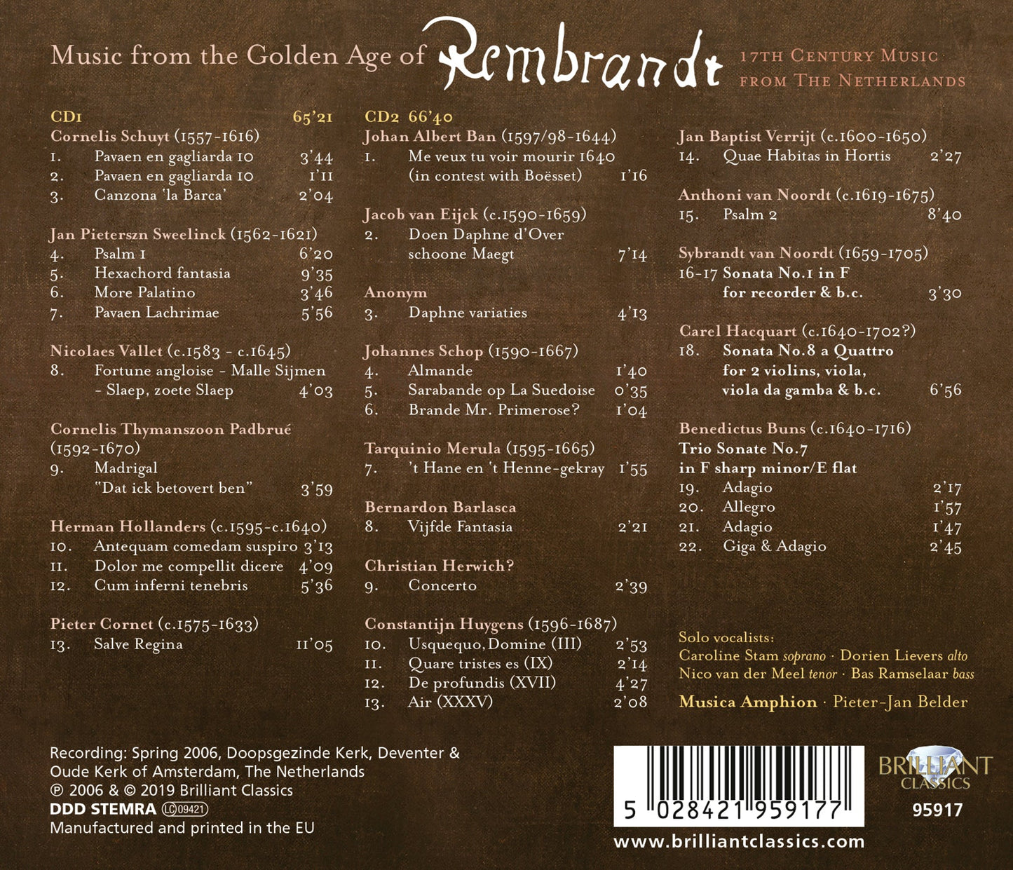 Music from the Golden Age of Rembrandt