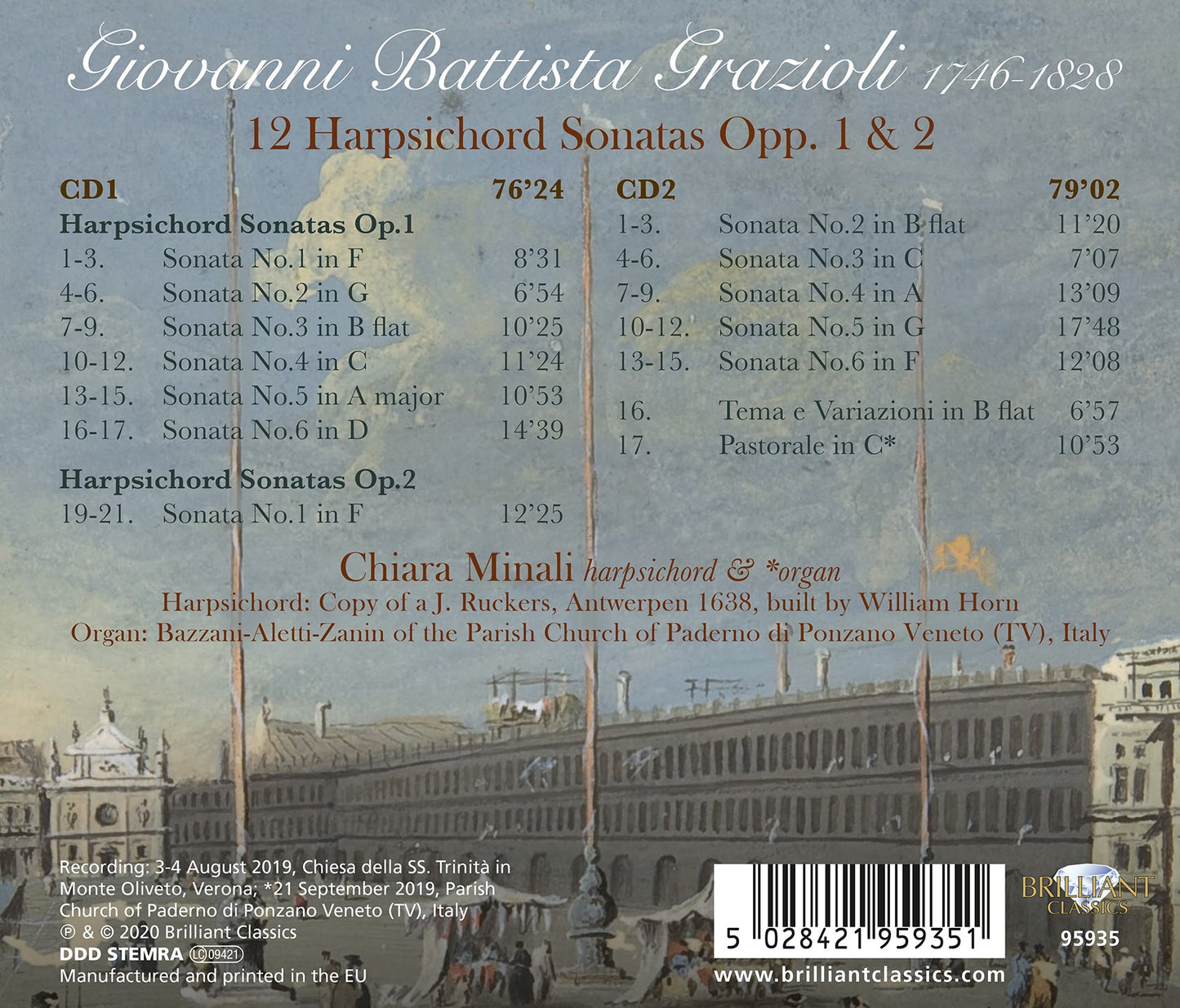 Grazioli: 12 Harpsichord Sonatas Opp. 1 & 2