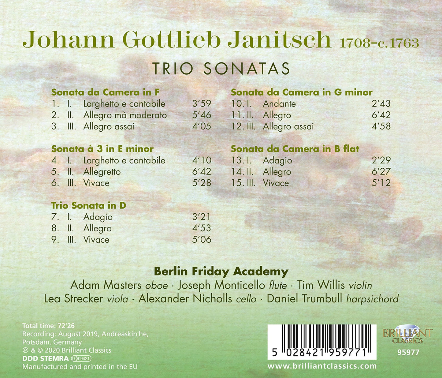 Janitsch: Trio Sonatas