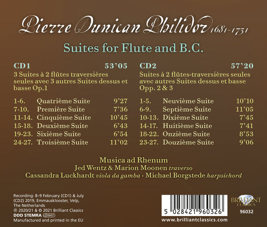 Philidor: Suites For Flute And B.C.