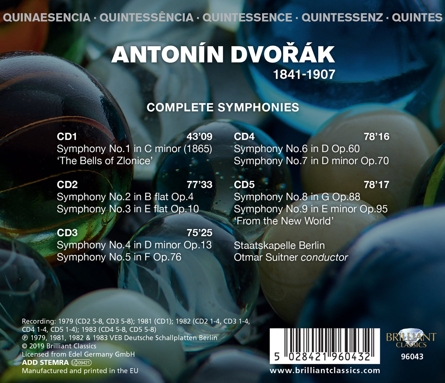 Dvorák: Complete Symphonies [5 CDs]