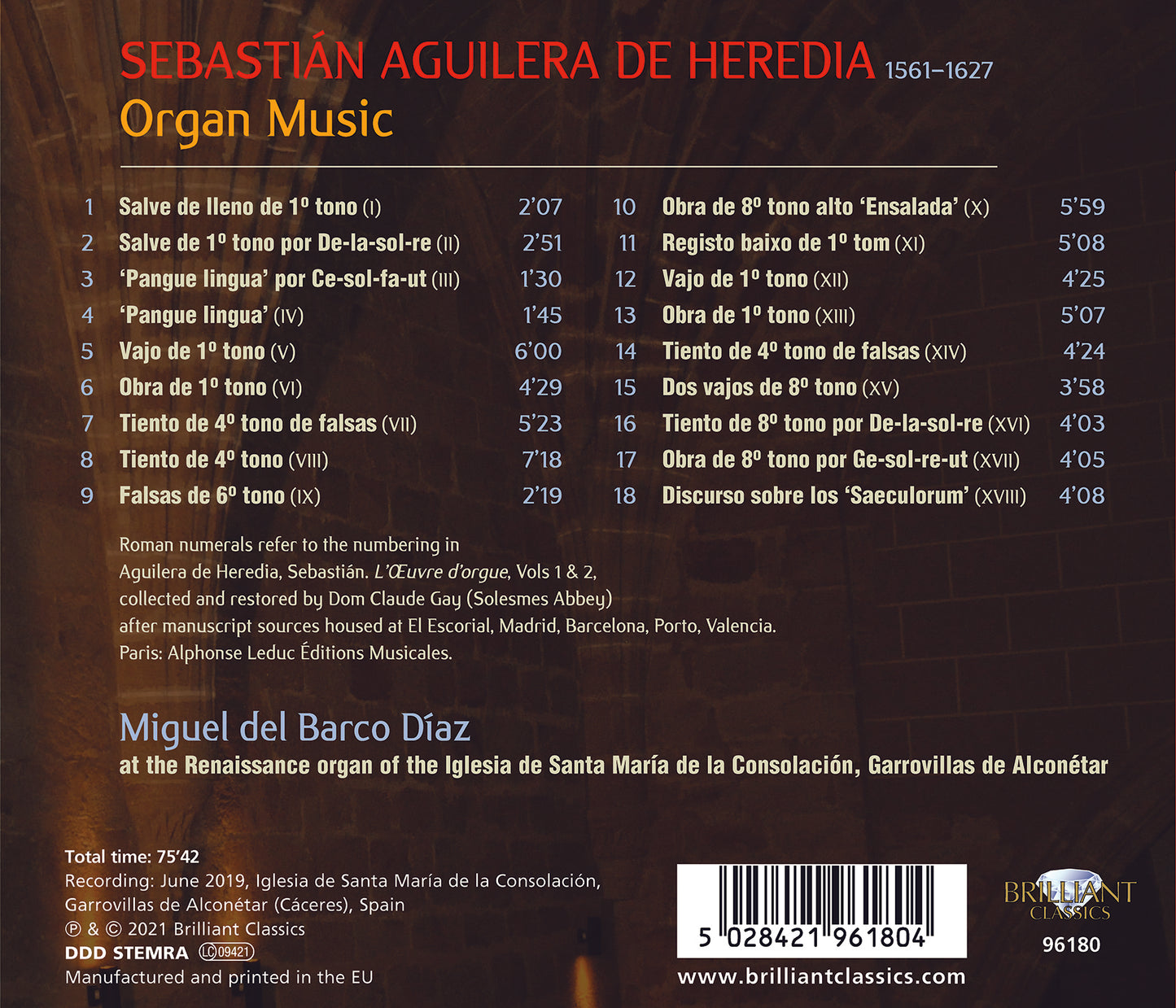 Aguilera De Heredia: Organ Music