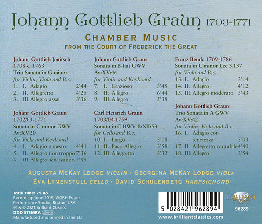 J.G. Graun: Chamber Music