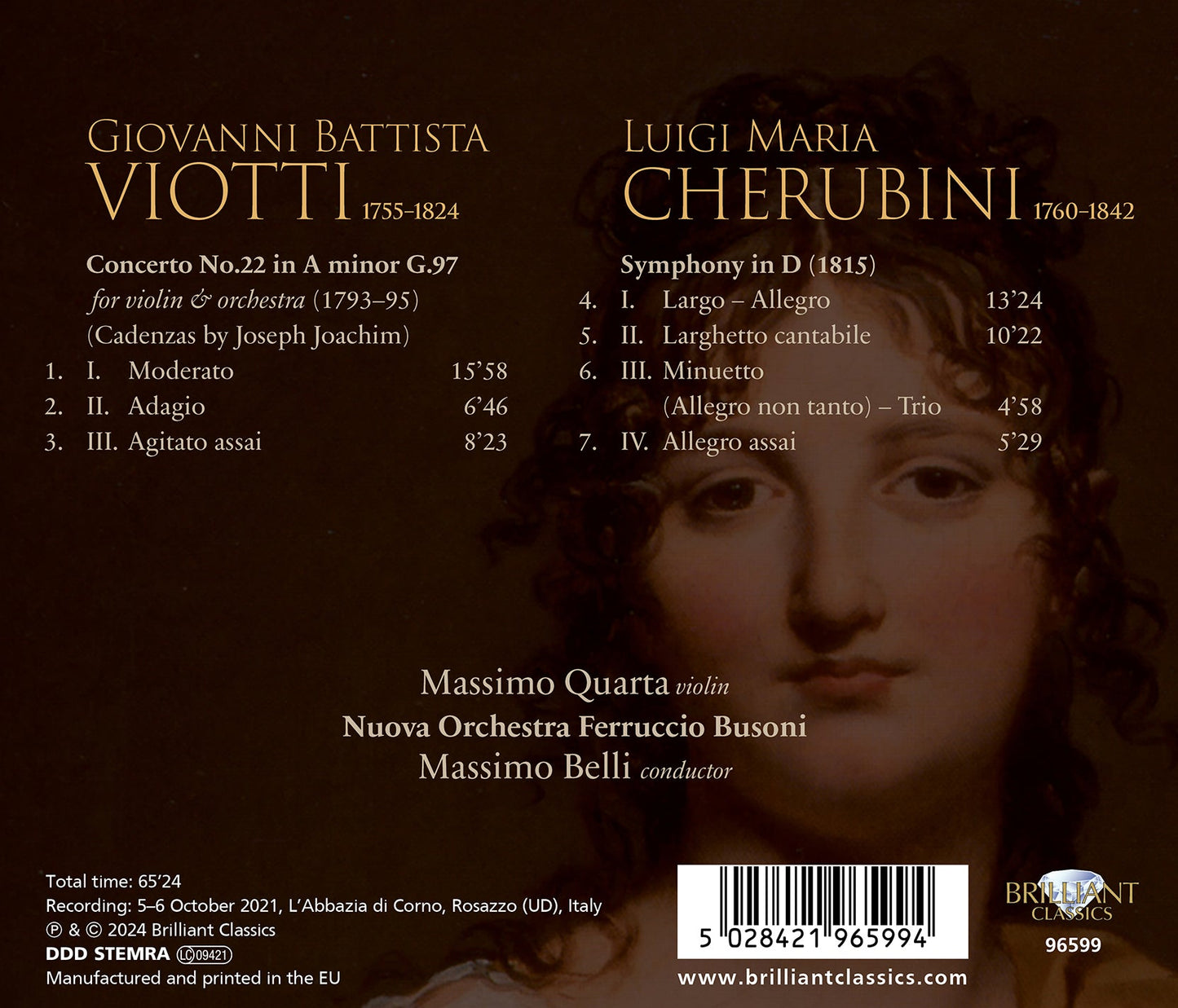 Viotti: Violin Concerto No. 22; Cherubini: Symphony in D
