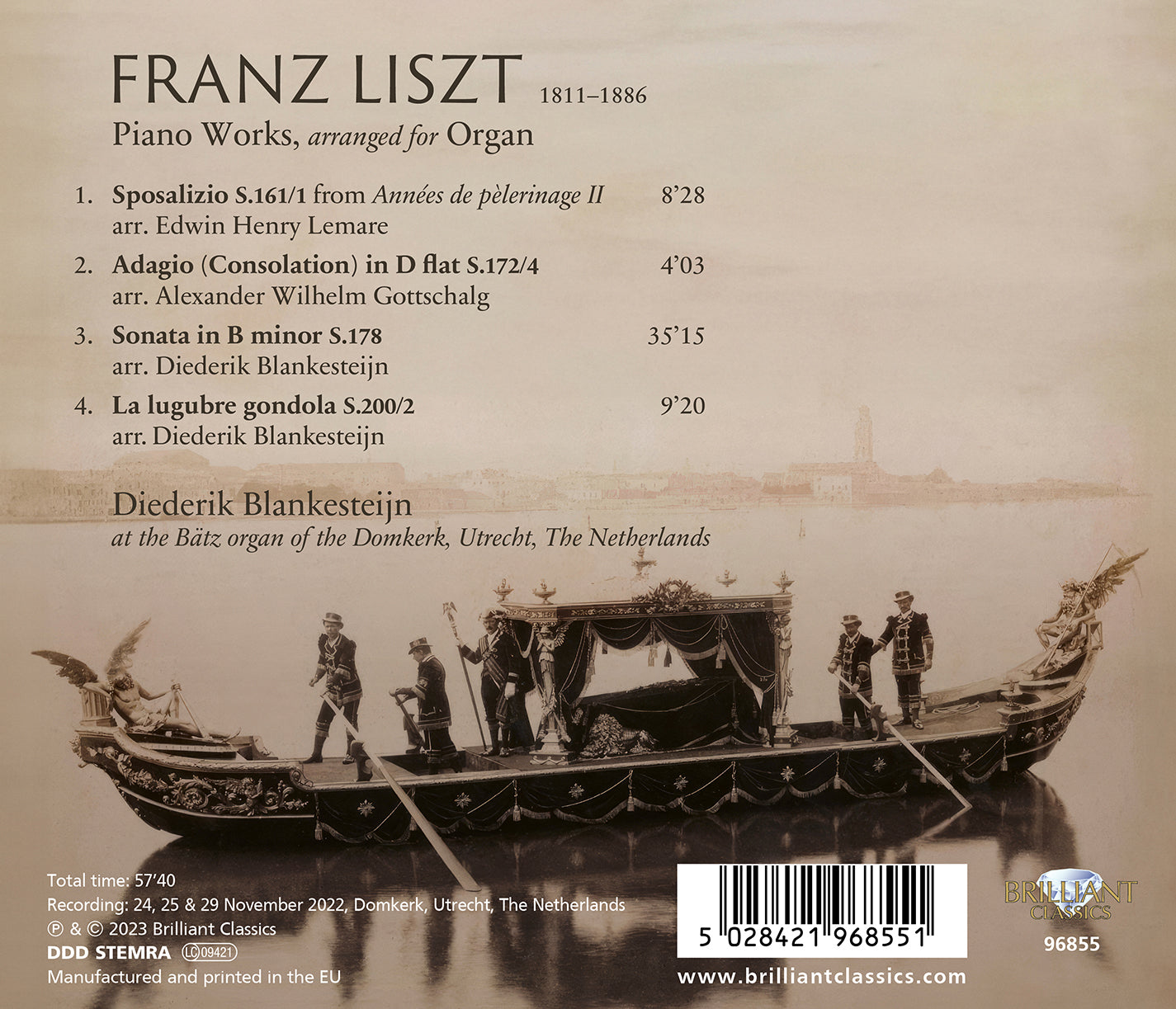 Liszt: Piano Works, Arranged For Organ